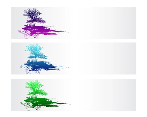 Colorful Nature Vector Banner — Stock Vector