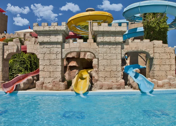 Zabawa czas aqua parku w izmir, Turcja — Zdjęcie stockowe