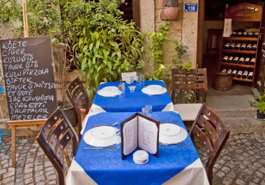 Beautiful Stone Street in Alaçati İzmir,Turkey