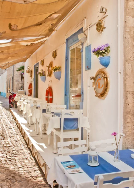 Schöne steinerne Straße in alaçati i х zmir, Türkei — Stockfoto