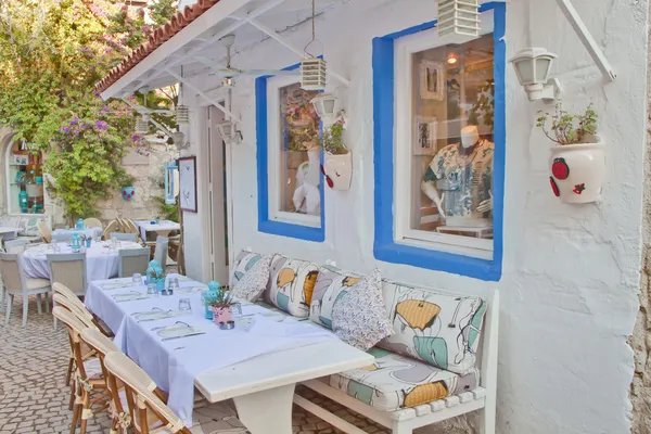 Beautiful Stone Street in Alaçati İzmir,Turkey