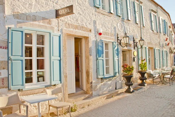 Schöne steinerne Straße in alaçati i х zmir, Türkei — Stockfoto