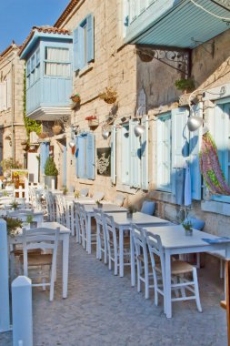 Beautiful Stone Street in Alaçati İzmir,Turkey