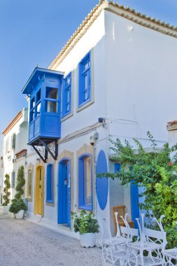 Beautiful Stone Street in Alaçati İzmir,Turkey