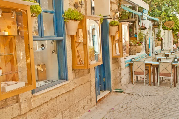Beautiful Stone Street in Alaçati İzmir,Turkey — Zdjęcie stockowe