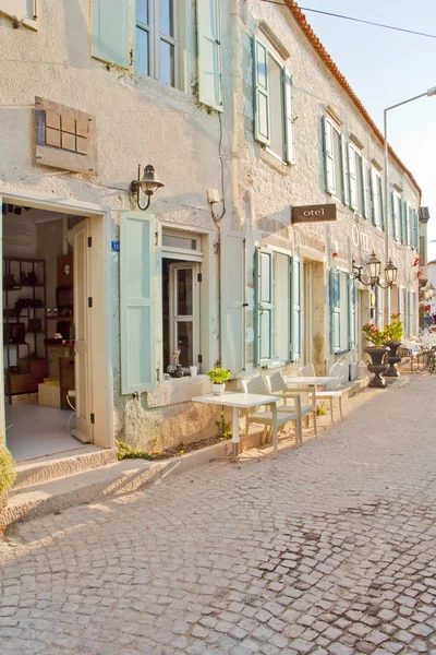 Bela rua de pedra e casa chalé Turquia — Fotografia de Stock