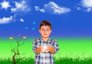 The Child is Touch to the Nature