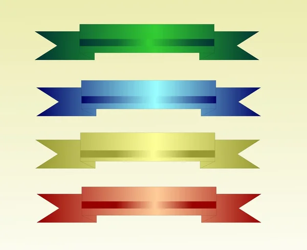 Buntes Vektor-Symbol und Banner-Set — Stockvektor
