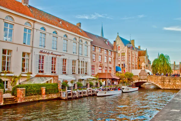 Hermosa escena de la naturaleza en Brujas, Bélgica — Foto de Stock