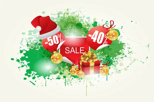 Christmas and Sale Backround — Stock Vector