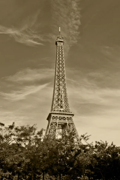 Scène in de toren van eiffel, Parijs Frankrijk — Stockfoto