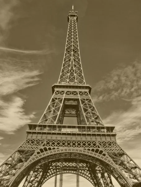 Scéna v eiffel tower, Paříž Francie — Stock fotografie