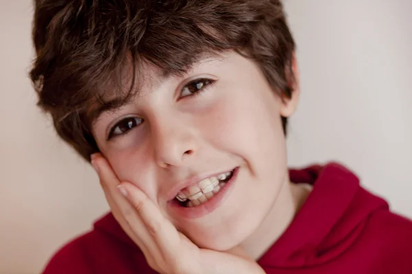 Happy teen with braces — Stock Photo, Image