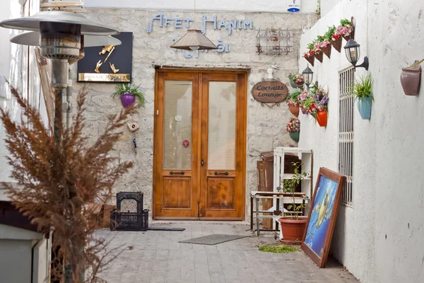 taş ev ve sokak sahnesi