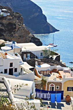 sahne santorini Island, Yunanistan