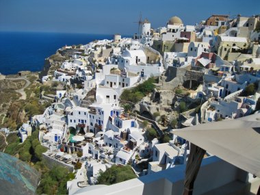 sahne santorini Island, Yunanistan