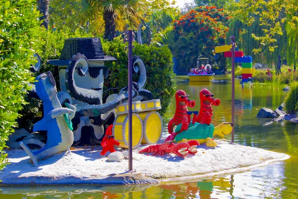 Piękna Scena Legoland Park San Diego Kalifornia Obrazy Stockowe bez tantiem