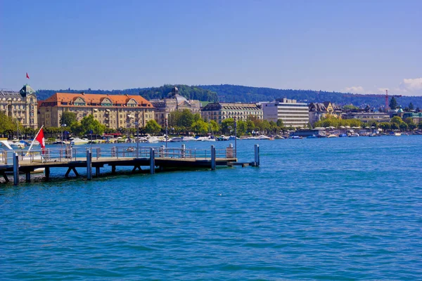 Hermosa Vista Ciudad Zurich Suiza —  Fotos de Stock