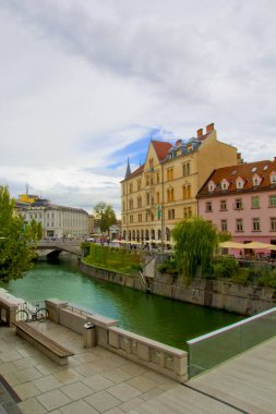 Slovenya 'daki Ljubljana şehrinin güzel manzarası