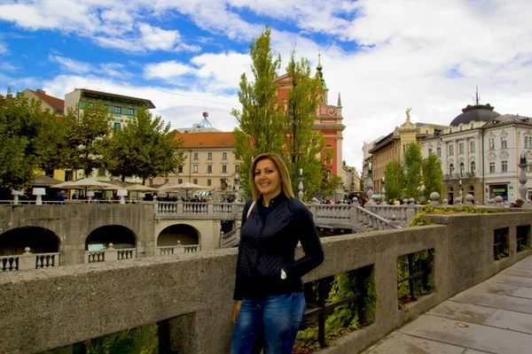 Ritratto Una Bella Giovane Donna Slovenia — Foto Stock