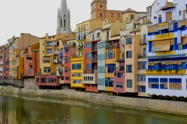 İspanya 'daki Girona' nın güzel manzarası