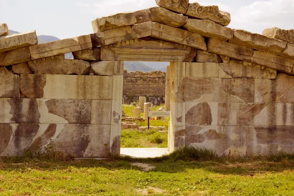 Magnesia Ancient City Column Aydin City Turkey — Foto de Stock