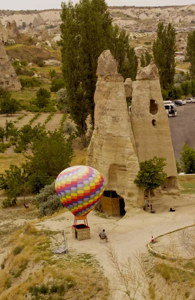 Beautiful View Goreme Ballons Cappadocia Turkey — Stockfoto