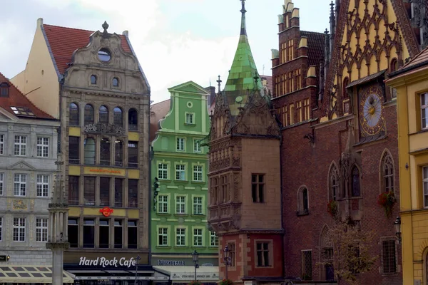 Maisons Anciennes Colorées Dans Vieille Ville Wroclaw Poland — Photo