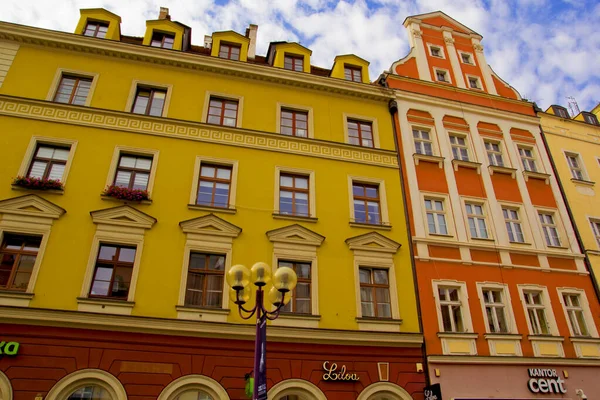 Casas Velhas Coloridas Cidade Velha Wroclaw Poland — Fotografia de Stock