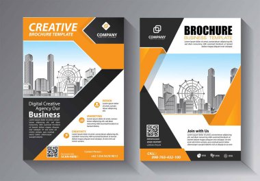 Broşür yıllık raporu için el ilanı iş şablonu