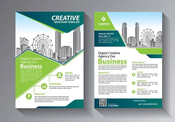 Flyer Business Template Brochure Annual Report — Stock vektor