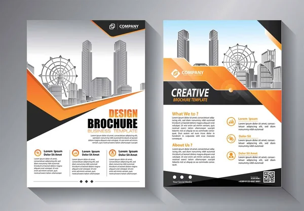 Flyer Business Template Voor Brochure Jaarverslag — Stockvector