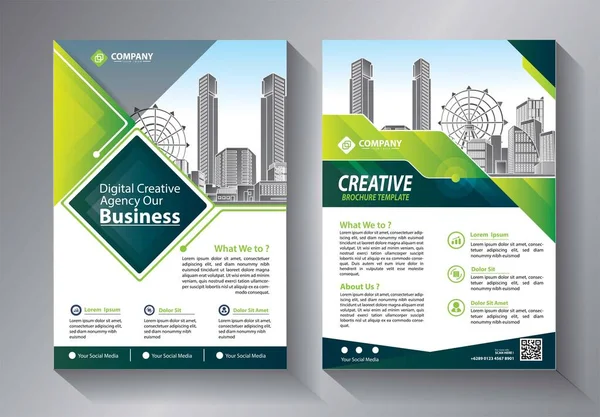 Flyer Business Template Voor Brochure Jaarverslag — Stockvector