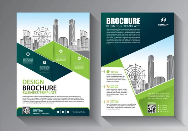 Projeto Brochura Tampa Layout Moderno Relatório Anual Cartaz Folheto Com — Vetor de Stock