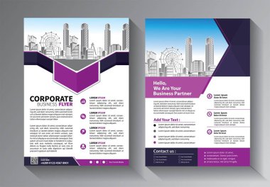 Broşür tasarımı, modern tasarım, yıllık rapor, poster, renkli üçgenleri olan A4 broşürü, teknoloji, bilim ve ışık arka planlı geometrik şekiller.