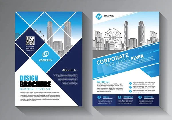 Brochure Design Couverture Mise Page Moderne Rapport Annuel Affiche Dépliant — Image vectorielle