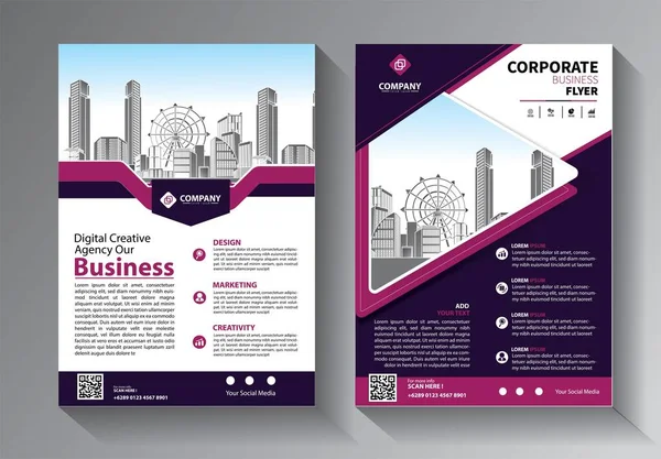 Broşür tasarımı, modern tasarım, yıllık rapor, poster, renkli üçgenleri olan A4 broşürü, teknoloji, bilim ve ışık arka planlı geometrik şekiller.