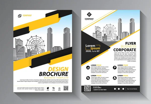 Brochure Design Couverture Mise Page Moderne Rapport Annuel Affiche Dépliant — Image vectorielle