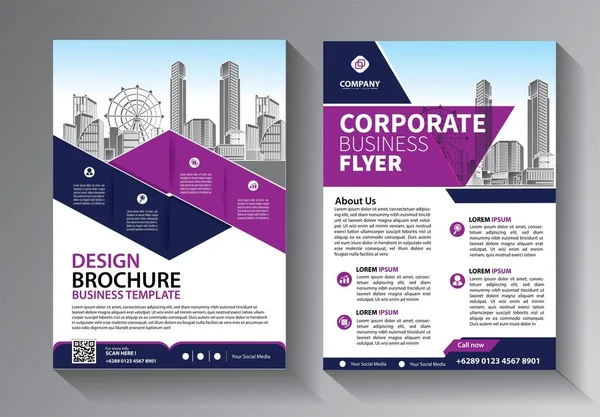 Brochure Design Couverture Mise Page Moderne Rapport Annuel Affiche Dépliant — Image vectorielle