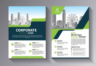 Broşür tasarımı, modern tasarım, yıllık rapor, poster, renkli üçgenleri olan A4 broşürü, teknoloji, bilim ve ışık arka planlı geometrik şekiller.