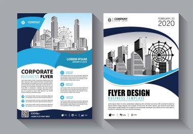 Broşür tasarımı, modern tasarım, yıllık rapor, poster, renkli üçgenleri olan A4 broşürü, teknoloji, bilim ve ışık arka planlı geometrik şekiller.