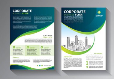 Broşür tasarımı, modern tasarım, yıllık rapor, poster, renkli üçgenleri olan A4 broşürü, teknoloji, bilim ve ışık arka planlı geometrik şekiller.