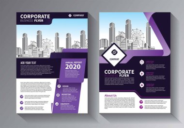 Broşür tasarımı, modern tasarım, yıllık rapor, poster, renkli üçgenleri olan A4 broşürü, teknoloji, bilim ve ışık arka planlı geometrik şekiller.