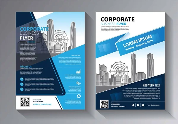 Brochure Design Couverture Mise Page Moderne Rapport Annuel Affiche Dépliant — Image vectorielle