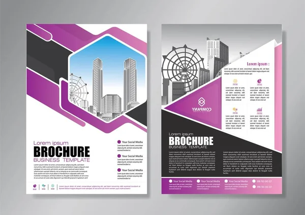 Brochure Ontwerp Omslag Moderne Lay Out Jaarverslag Poster Flyer Met — Stockvector