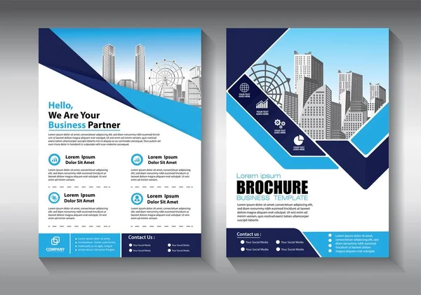 Broschürendesign Einband Modernes Layout Jahresbericht Poster Flyer Din Mit Bunten — Stockvektor