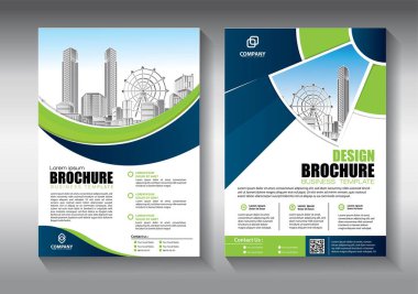 Broşür tasarımı, modern tasarım, yıllık rapor, poster, renkli üçgenleri olan A4 broşürü, teknoloji, bilim ve ışık arka planlı geometrik şekiller.