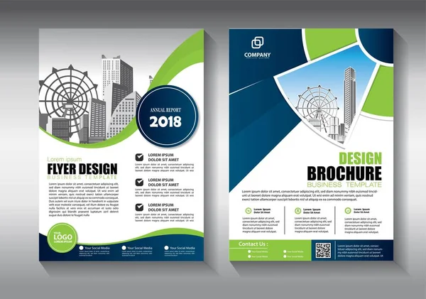 Projeto Brochura Tampa Layout Moderno Relatório Anual Cartaz Folheto Com —  Vetores de Stock