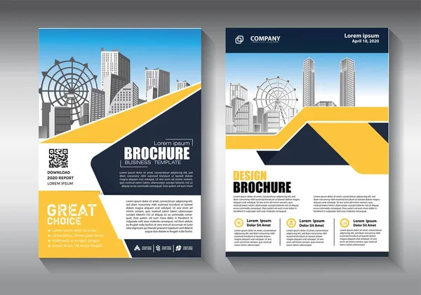 Projeto Brochura Tampa Layout Moderno Relatório Anual Cartaz Folheto Com —  Vetores de Stock