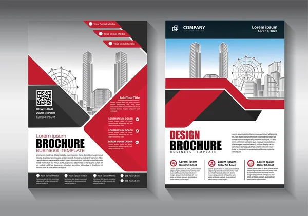 Brochure Ontwerp Omslag Moderne Lay Out Jaarverslag Poster Flyer Met — Stockvector